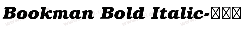 Bookman Bold Italic字体转换